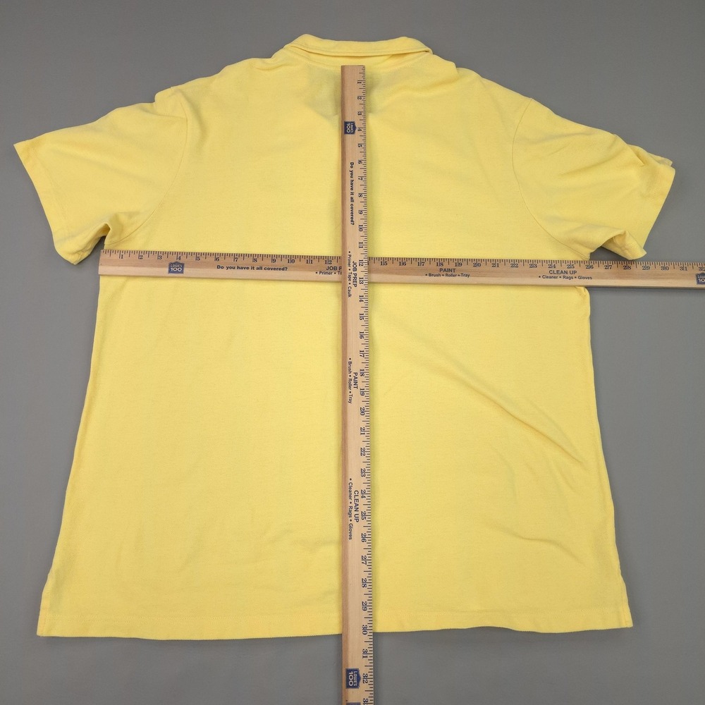 Billionaire Boys Club Polo Shirt Mens 3XL Yellow Astronaut Logo Cotton Pique - Picture 7 of 10